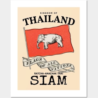 Antique Flag of Thailand Posters and Art